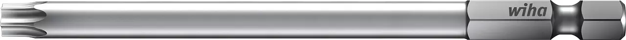Silver Torx bit with hexagonal base and brand logo visible
