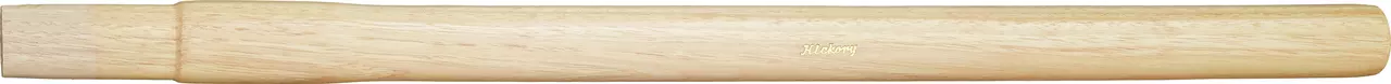 Wooden handle of a sledgehammer, light brown with visible wood grain.