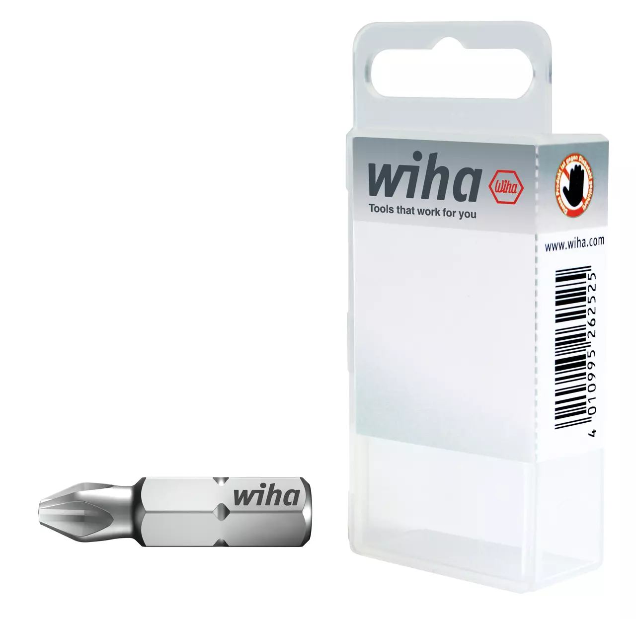 Short screwdriver bit and transparent storage box