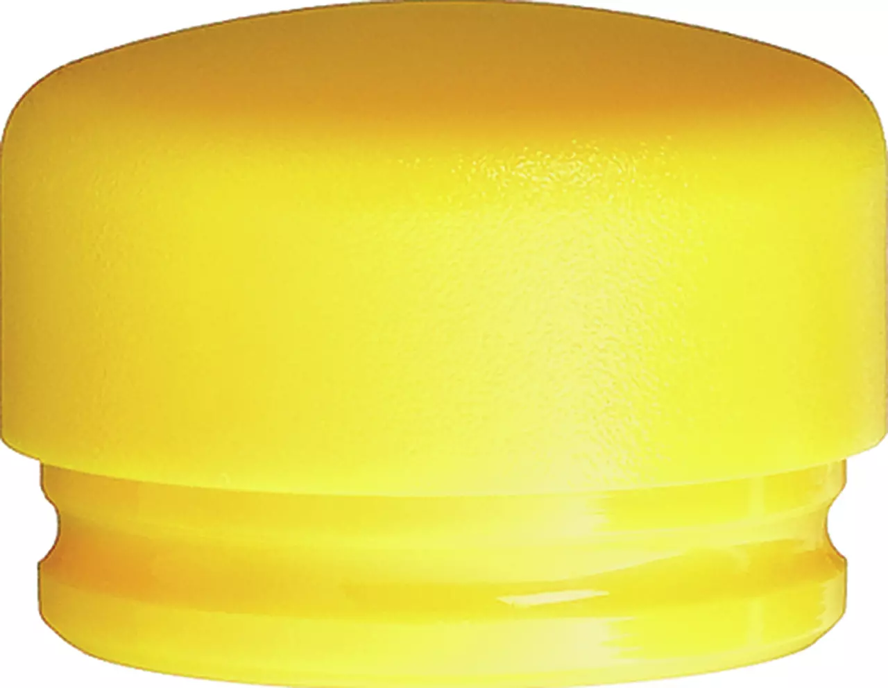 Yellow cap for non-rebound mallet, smooth surface.
