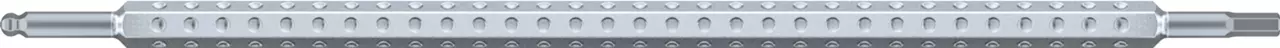 Metal interchangeable bit with knurled grip, hexagonal ends
