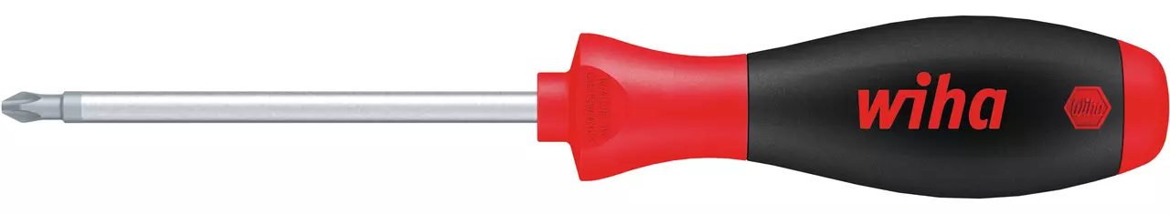 Phillips screwdriver with red and black handle