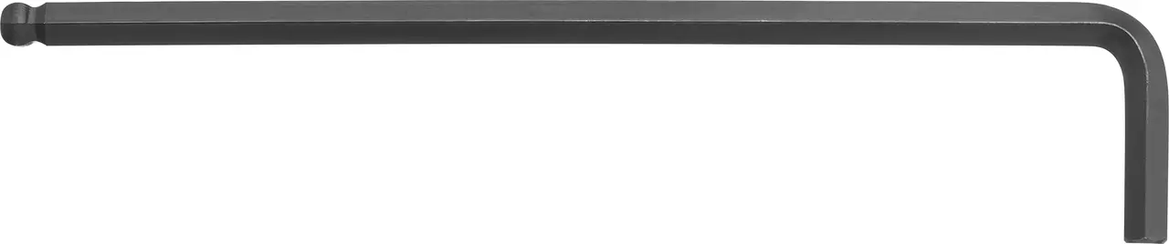Hex key with ball end, L-shaped, dark metal