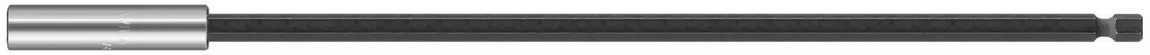 Magnetic bit holder, 250mm, with silver and black metal design.