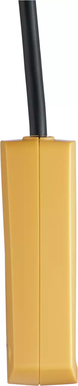 Yellow socket tester with a black cable