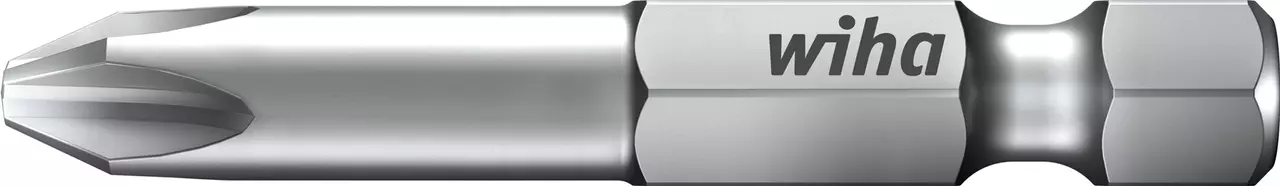 Silver Phillips screwdriver bit with brand logo