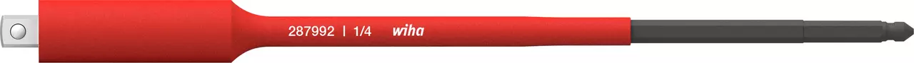 Red socket adapter blade with metal tip