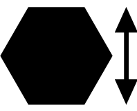 Hexagonal blade (mm)