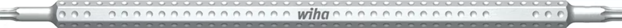 Silver interchangeable Torx blade with textured grip and "Wiha" logo.