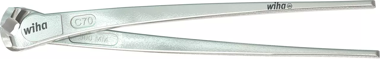 Steel pliers with long handles and cutting edges, marked with "wiha" and "300 MM"
